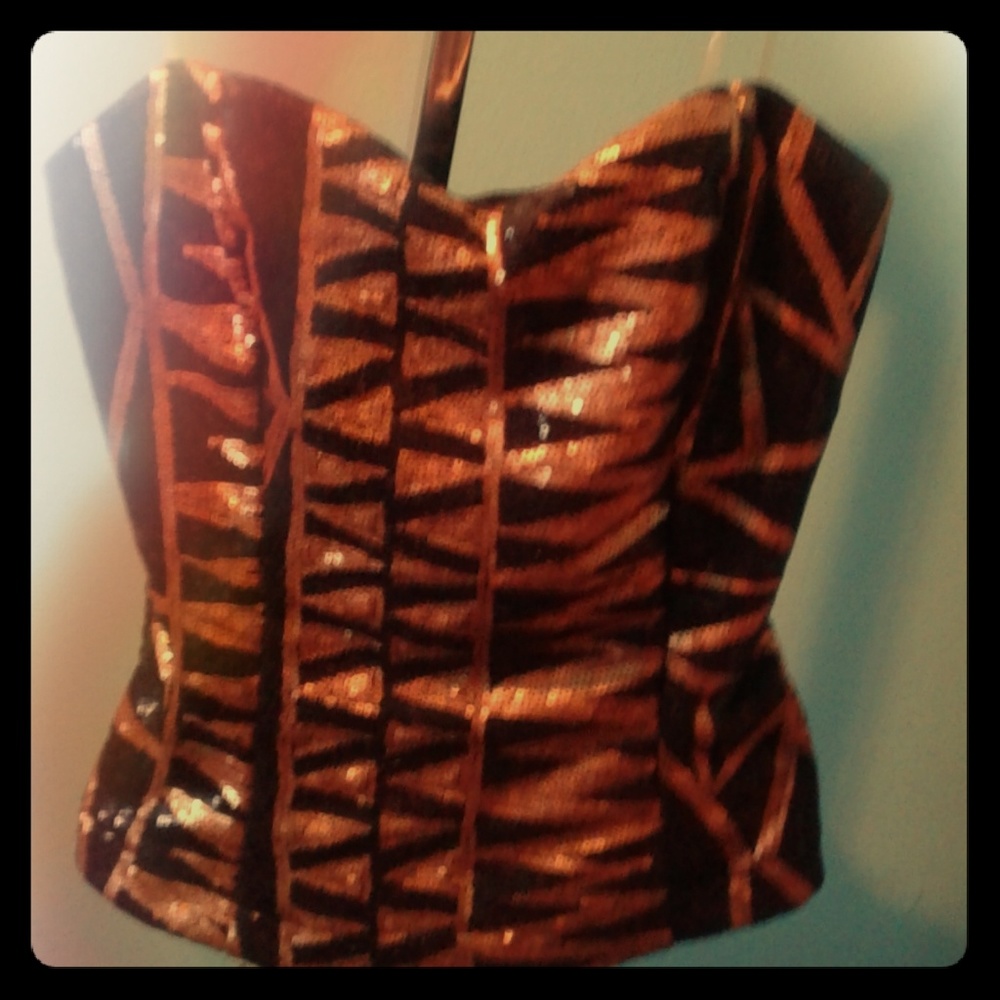 Stunning sequin tube top